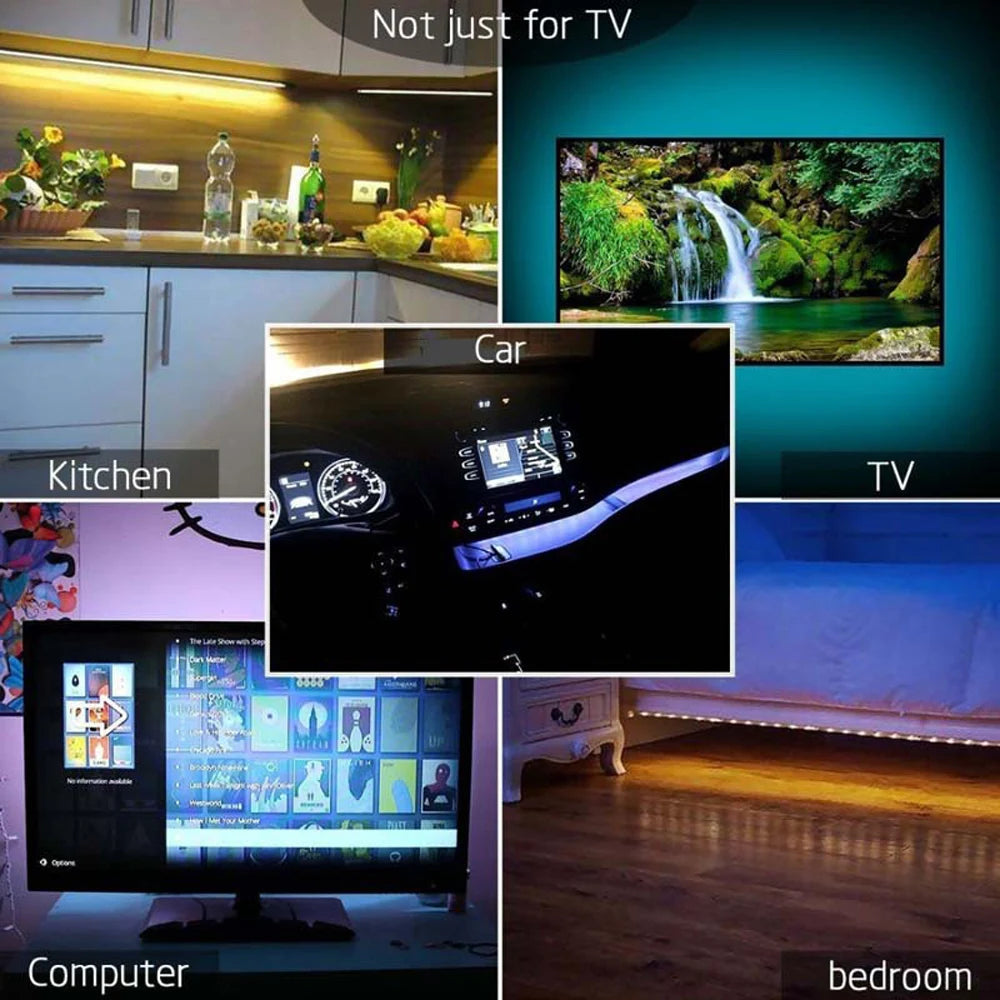 RGB PC LED TV USB Light Strip Backlight 2835 0.5m- 5m Warm White RGB 5 V Volt Led Strip Lights For Gaming Living Room Decoration