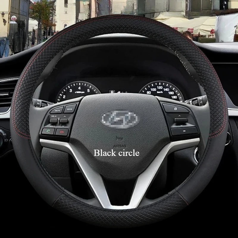 Car Steering Wheel Cover for Hyundai i20 Ii0 i40 Tucson Accent Kona Elantra ix35 Solaris Creta Getz Santa Fe   Accessories