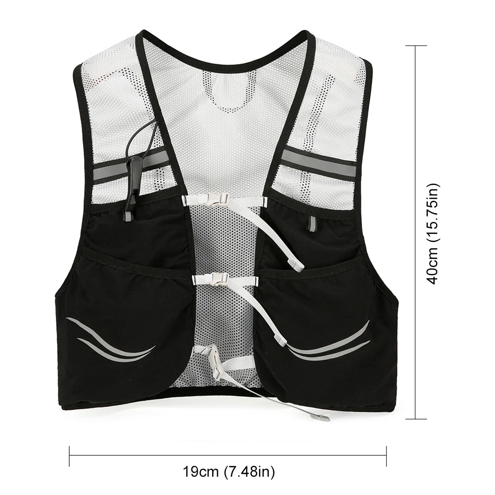 Hydration Running Vest Breathable Lightweight Running Vest Reflective Outdoors Hydration Pack for Hiking Trail Running