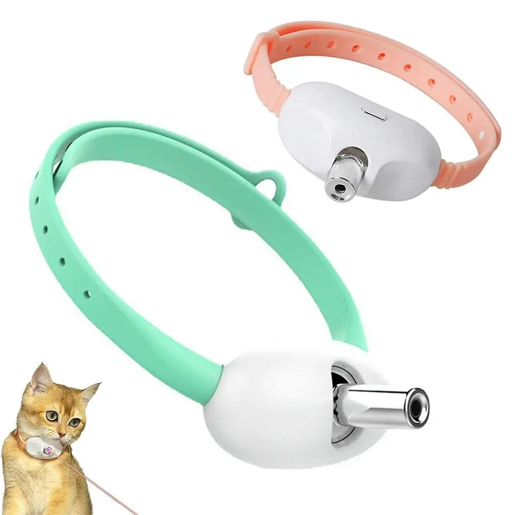 New Smart LED Laser Pet Collar Hands Free Automatic Laser Teaser Toy for Cats Dogs Interactive Pet Supplies