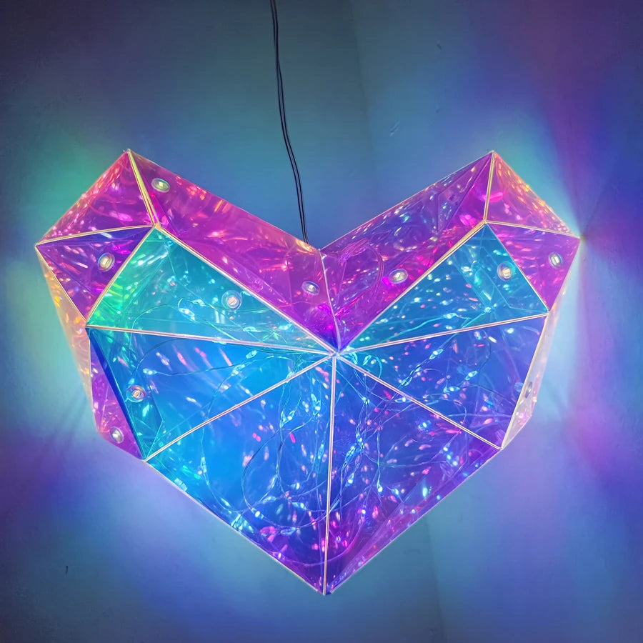 Luminous Artificial LED Table Lamp Decorative Five-pointed Star Iridescent USB Hanging Party Xmas Indoor Ceiling Decoration