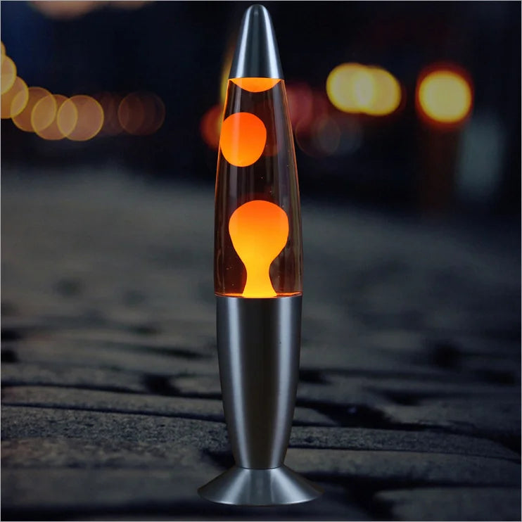 Jellyfish Decorative Lamp EU Plug Metal Base Volcanic Wax Lava Night Light For Tabletop, Bedroom/Office, Gift For Teens & Adults