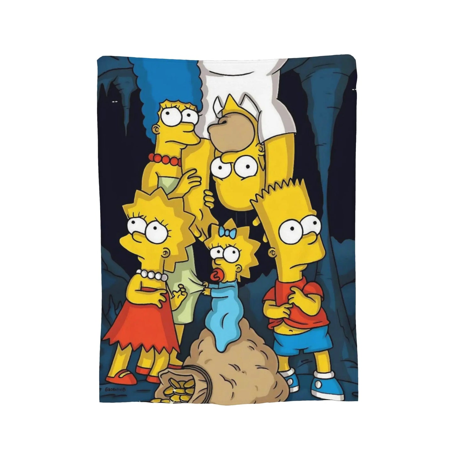 Cartoon The S-Simpsons Homer  Flannel Throw Blankets Blankets for Bed Office Soft Quilt,