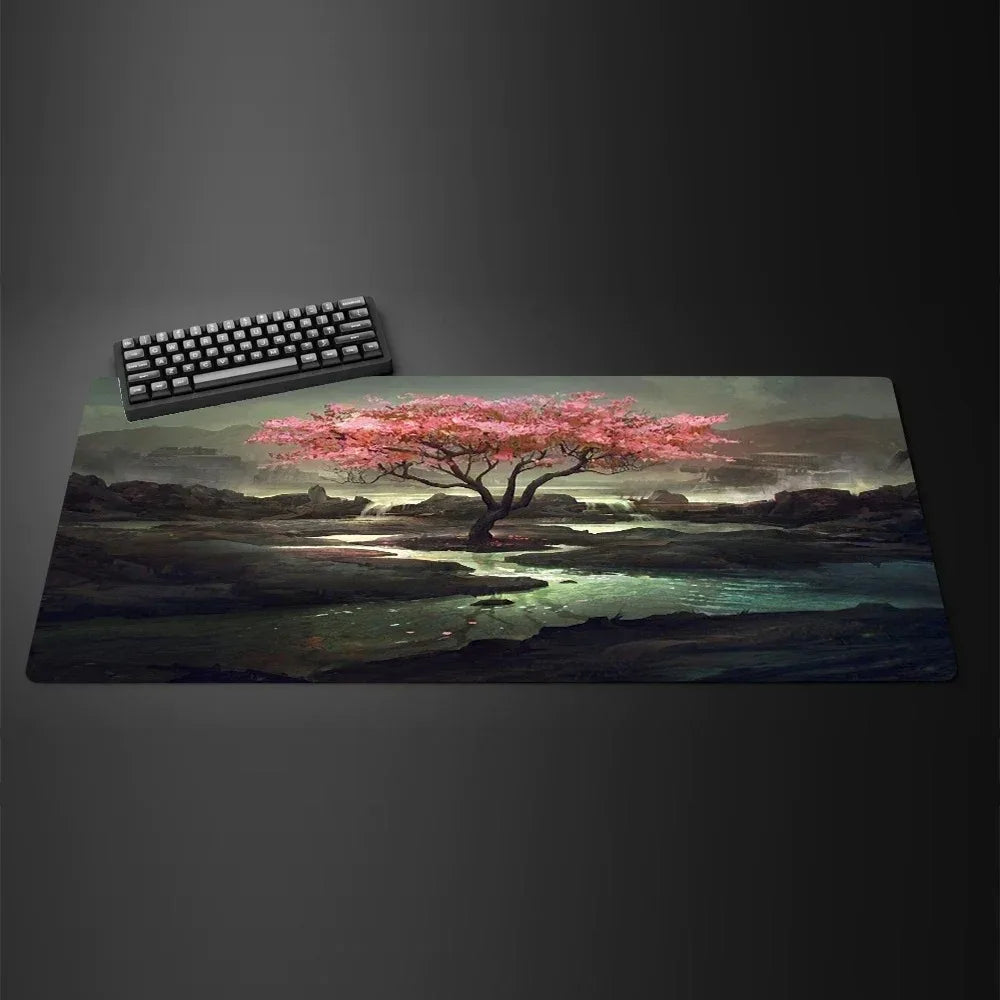 White Black Mouse Pad XXL Gaming Computer Mausepad Big Art Deskmat Playmat Laptop Office Accessories Carpet Non-Slip Mat 800x400