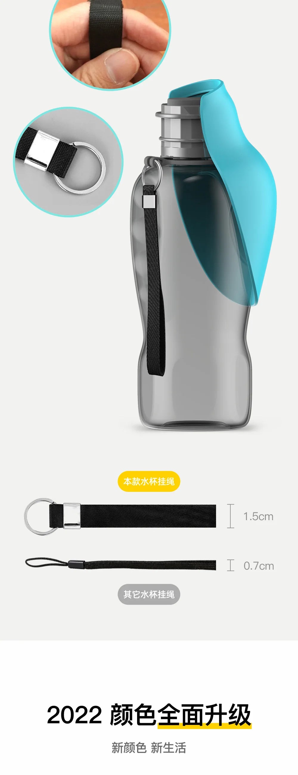 Pets go out with water bottles, dogs, outdoor portable water bottles, large capacity foldable cat water dispensers, cross-border
