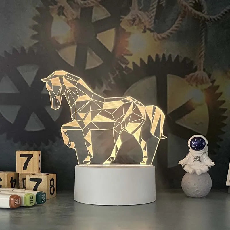 Romantic Love 3D Acrylic Led Lamp for Home Children's Night Light Wedding Decoration Birthday Party Valentine's Day Bedside Lamp
