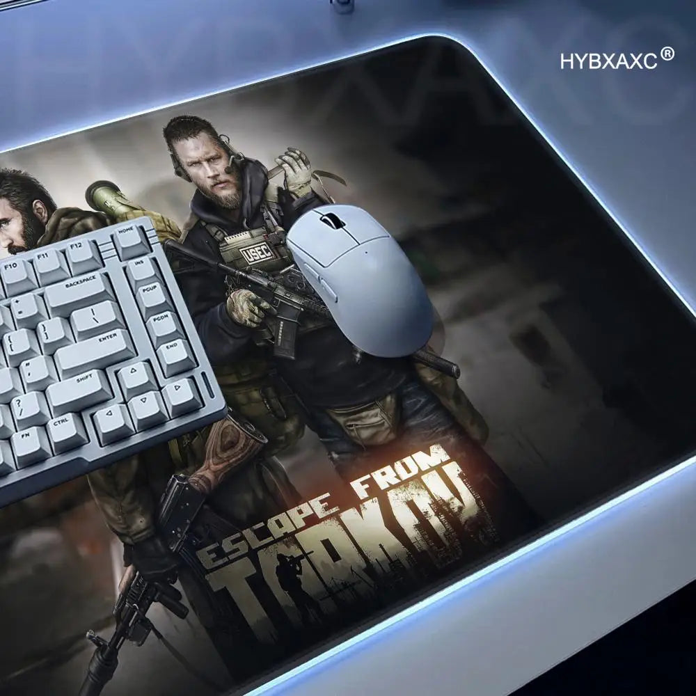 Escape From Tarkov RGB Mouse Pad Computer Gaming Accessories Large Mouse Deskmats MousePads Office Anti-slip Soft Laptop Carpet