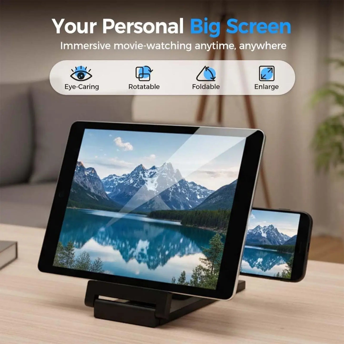 MobilePhone Screen Magnifier Enlarger Foldable Tool Portable Phone Screen Magnifier For Daily Reading Learning Movie Streaming
