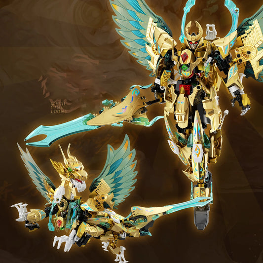 Robot building blocks set, mecha toy model, assembly, home decoration, dual-mode educational toy, birthday gift for boys.