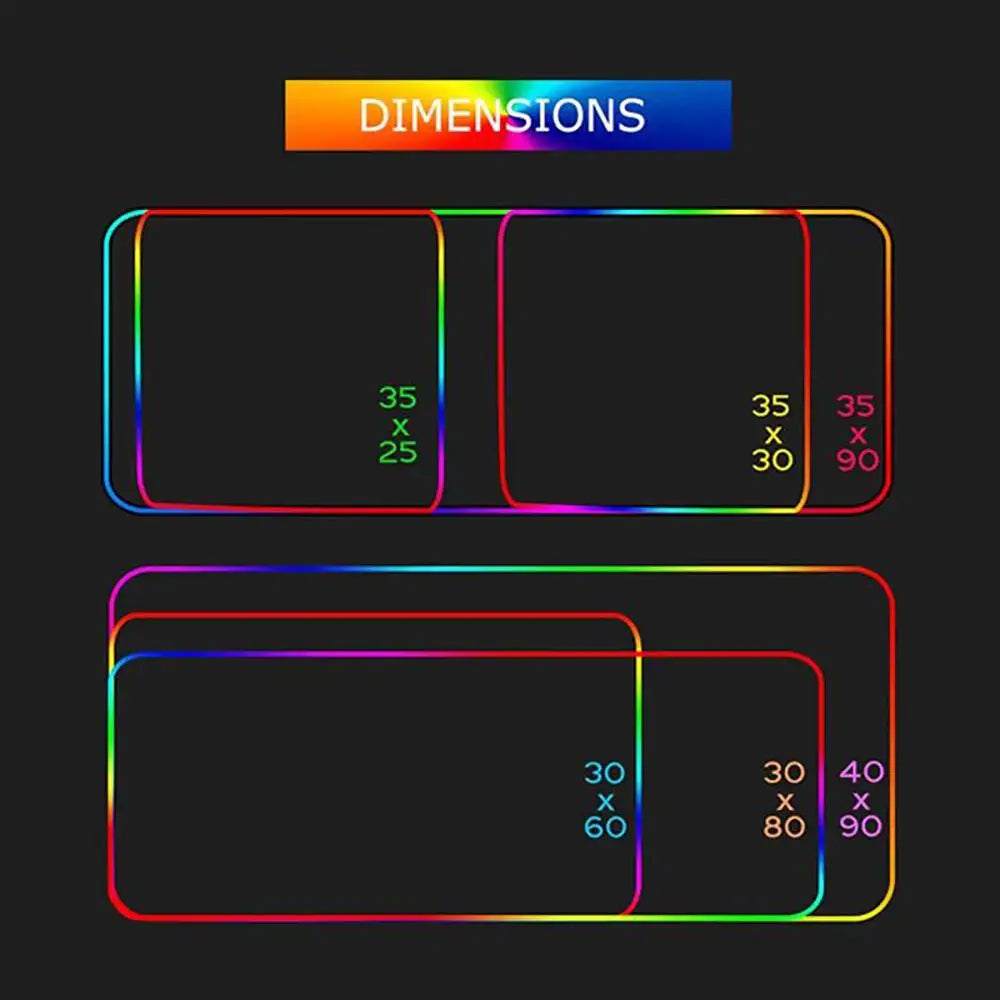 Cool and fashionable Car Large RGB Mouse Pad Gaming Mousepad LED Mousemat Luminous Desk Pads Gamer PC Keyboard Mats XL Table mat