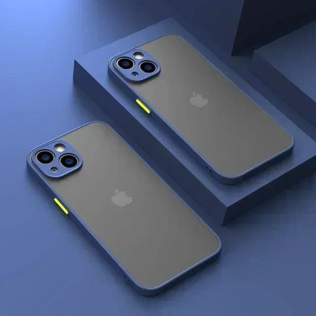 Matte Phone Case For iPhone 15 14 13 12 11 16 Pro Max Mini Luxury Soft Silicone Shockproof Case For iPhone 16 15 Plus XR XS MAX