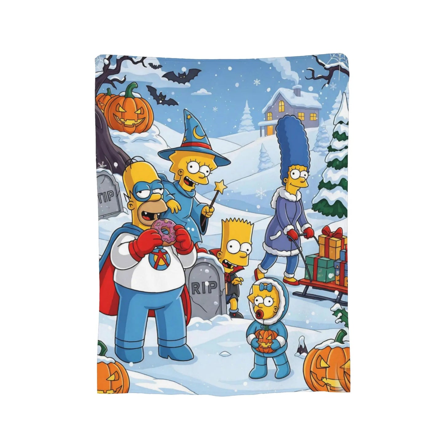 Cartoon The S-Simpsons Homer  Flannel Throw Blankets Blankets for Bed Office Soft Quilt,