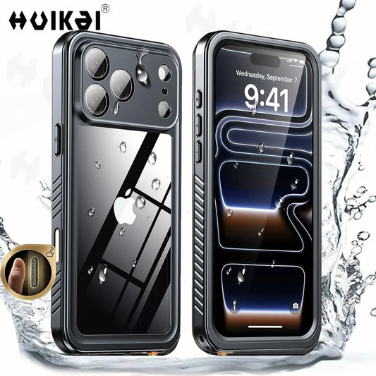 Waterproof Case for iPhone 17 Pro Max 16 Plus 15 Pro Max 15 14 13 14 Pro Max IP68 Dustproof Protector Full Body Protective Case