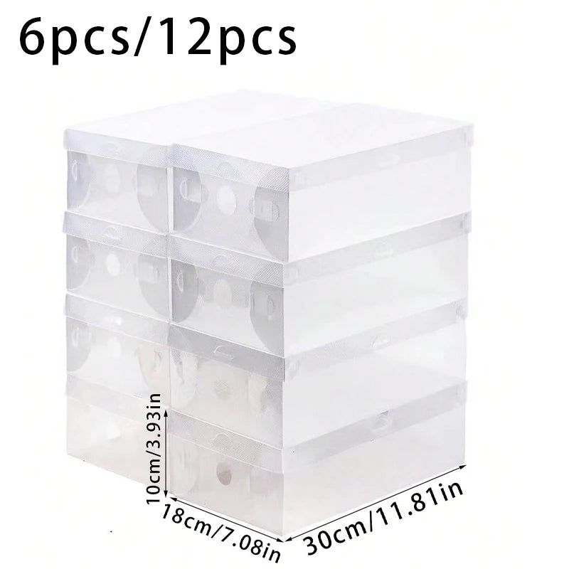 12 Piece Shoe Box, Foldable Flip Shoe Box, Stacked, Dustproof And Moisture-Proof, Suitable For Living Rooms, Bed Bottoms, Etc