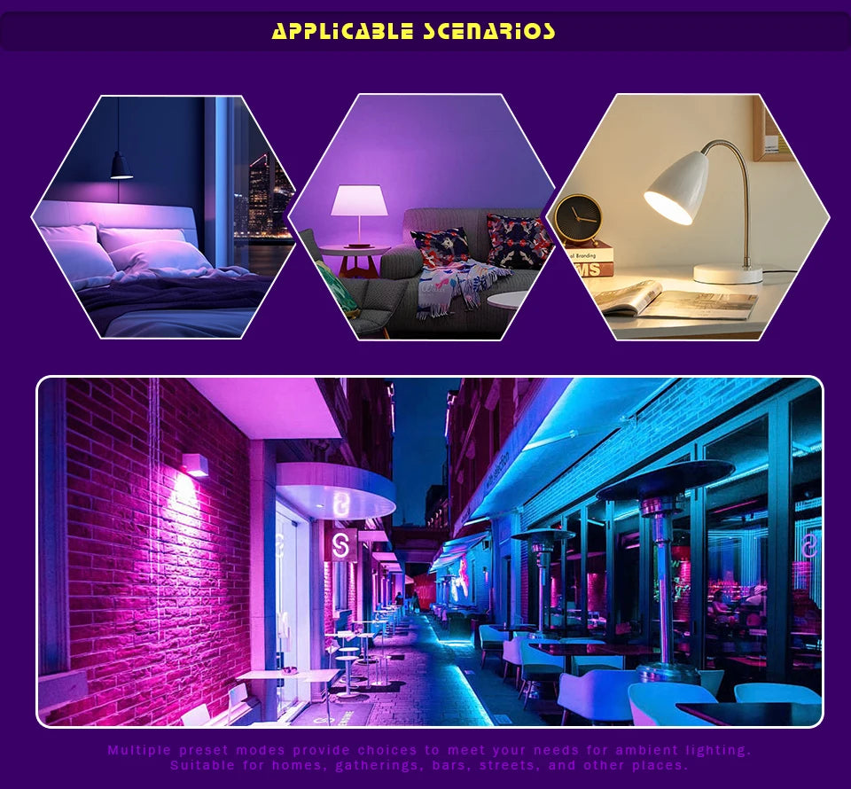 LED RGB Light Bulb AC 220V 230V E27 Bombillas LED 7W IR Remote Control Changeable Colorful RGBW Led Lamp Spotlight Bulb