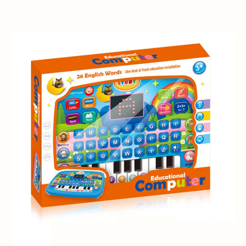 Kids’ Education Tablet Toy, Age 3+ Literacy Math Music Learning, Doubles as Electronic Keyboard, Birthday Christmas Gift