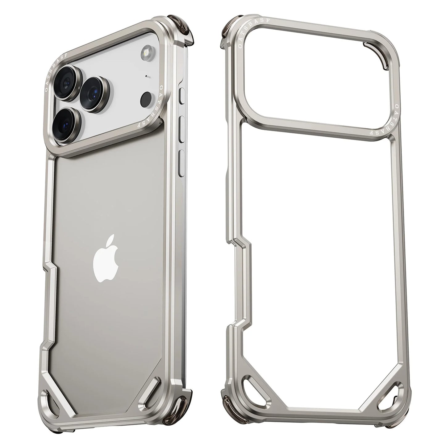 Eary Frameless Case for iPhone 17 Pro Max 17 Air Magsafe Metal Shockproof Protective Phone Cover Aluminum Alloy Anti-Drop Shells
