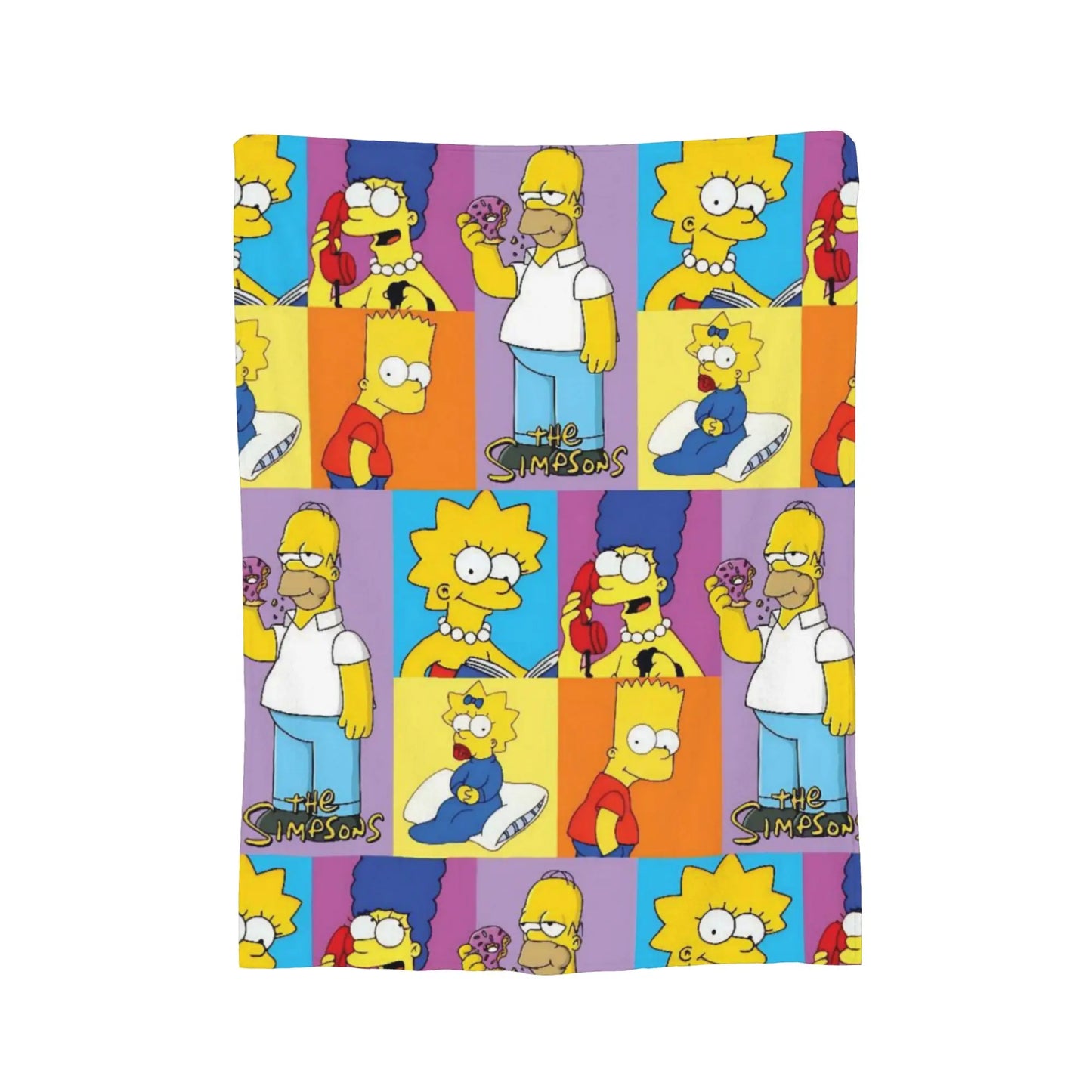 Cartoon The S-Simpsons Homer  Flannel Throw Blankets Blankets for Bed Office Soft Quilt,