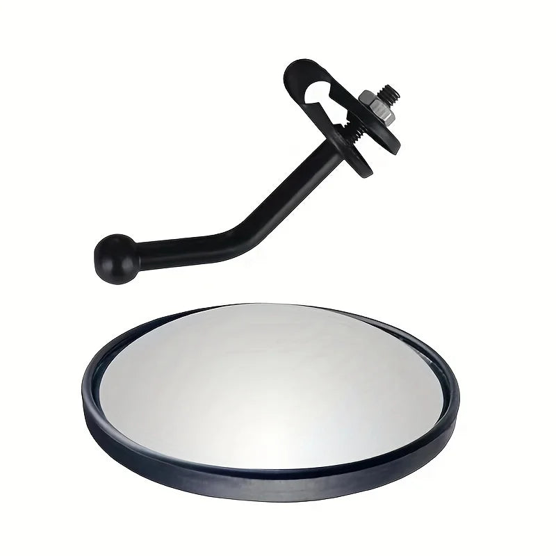 Truck tricycle reversing mirror Convex mirror with rod small round mirror auxiliary mirror Lower view mirror with round mirror g