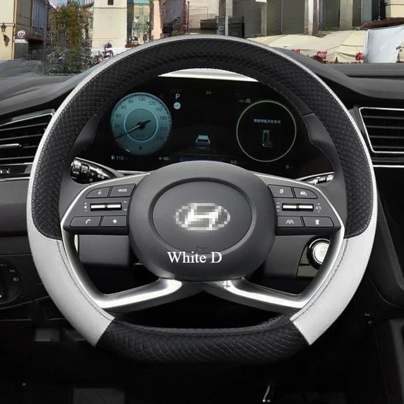 Car Steering Wheel Cover for Hyundai i20 Ii0 i40 Tucson Accent Kona Elantra ix35 Solaris Creta Getz Santa Fe   Accessories