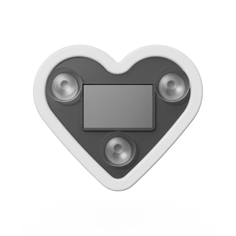 Automotive solar-powered, wire-free LED love light with triangular window, wireless neon glow, C-pillar ambiance, interior car d