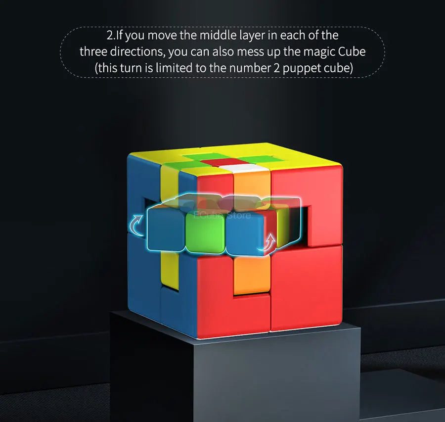 [ECube] MoYu MeiLong Magic Cubes 3x3x3 Puppet Stickerless Cubing Classroom Puzzle 3x3 Puppet 1 2 Professional Educational Toy