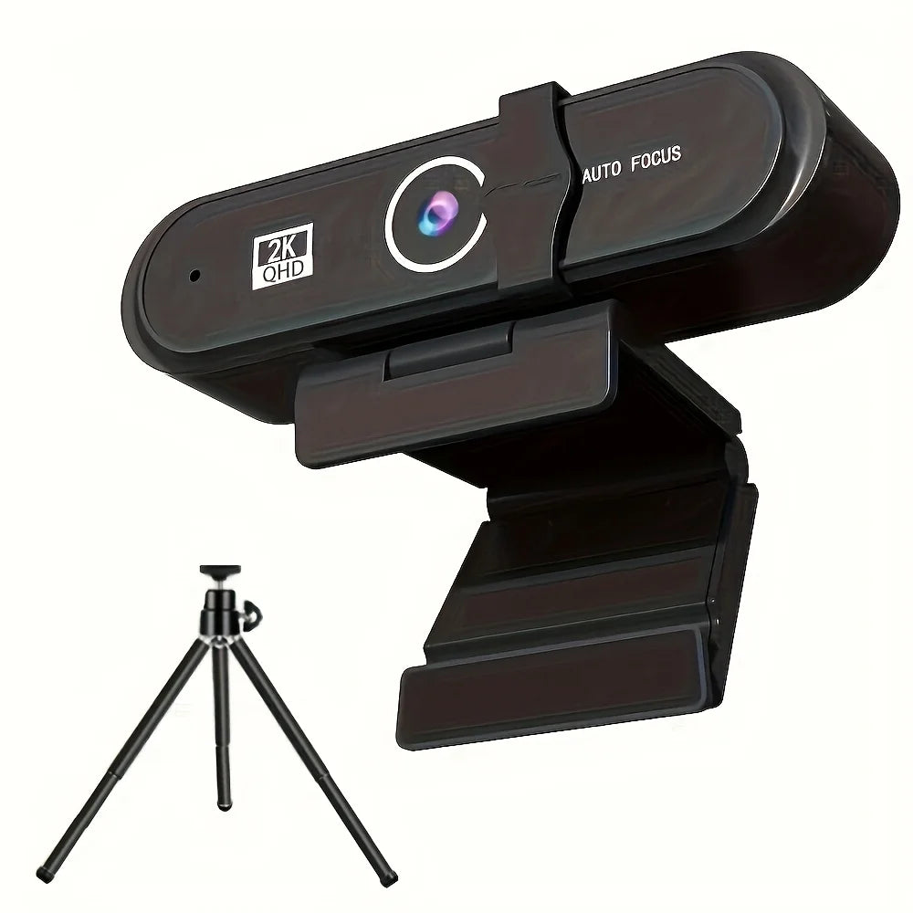 4K UHD Webcam, Auto Focus, Built-in Microphone, USB Camera, Desktop/laptop, Includes Tripod Mount,  Plug-and-Play