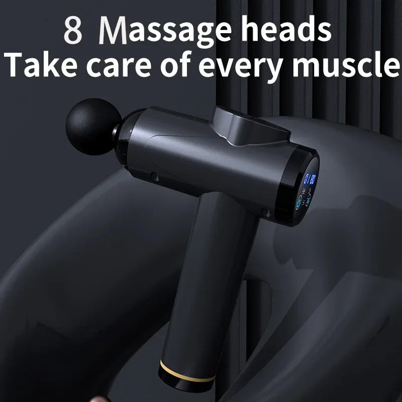 Handheld Electric Muscle Massager Handheld Massagers with 99 Speeds & 8 Attachments for Back and Neck, Gifts for Men Women