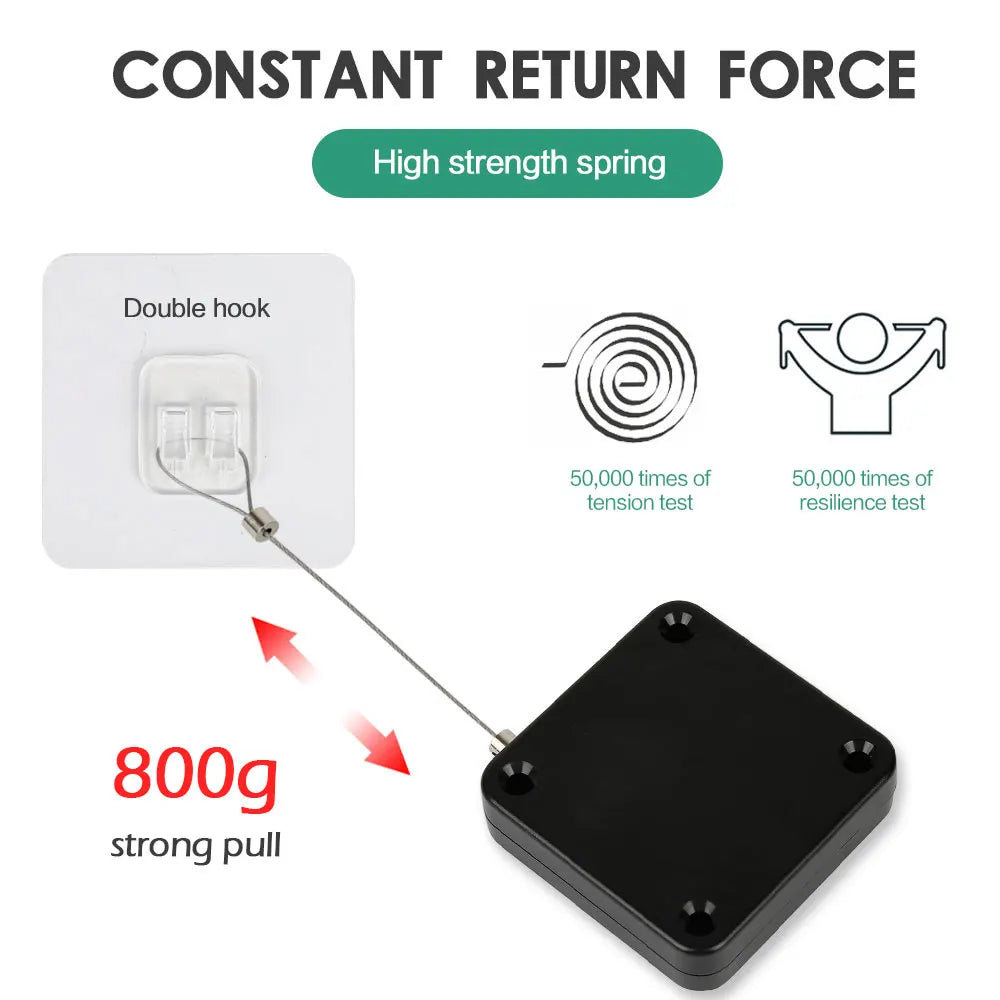 Automatic Door Closer Punch-Free Soft Close Door Closers For Sliding Door Glass Door 500g Tension Closing Device Door Hardware