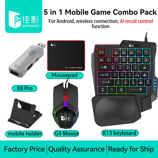 Kit Mobilador Gamer Kit Gaming Keyboard Mouse Mobile Games Converter X8 Keyboard Mouse Combo Controller for PUBG Mobile Games