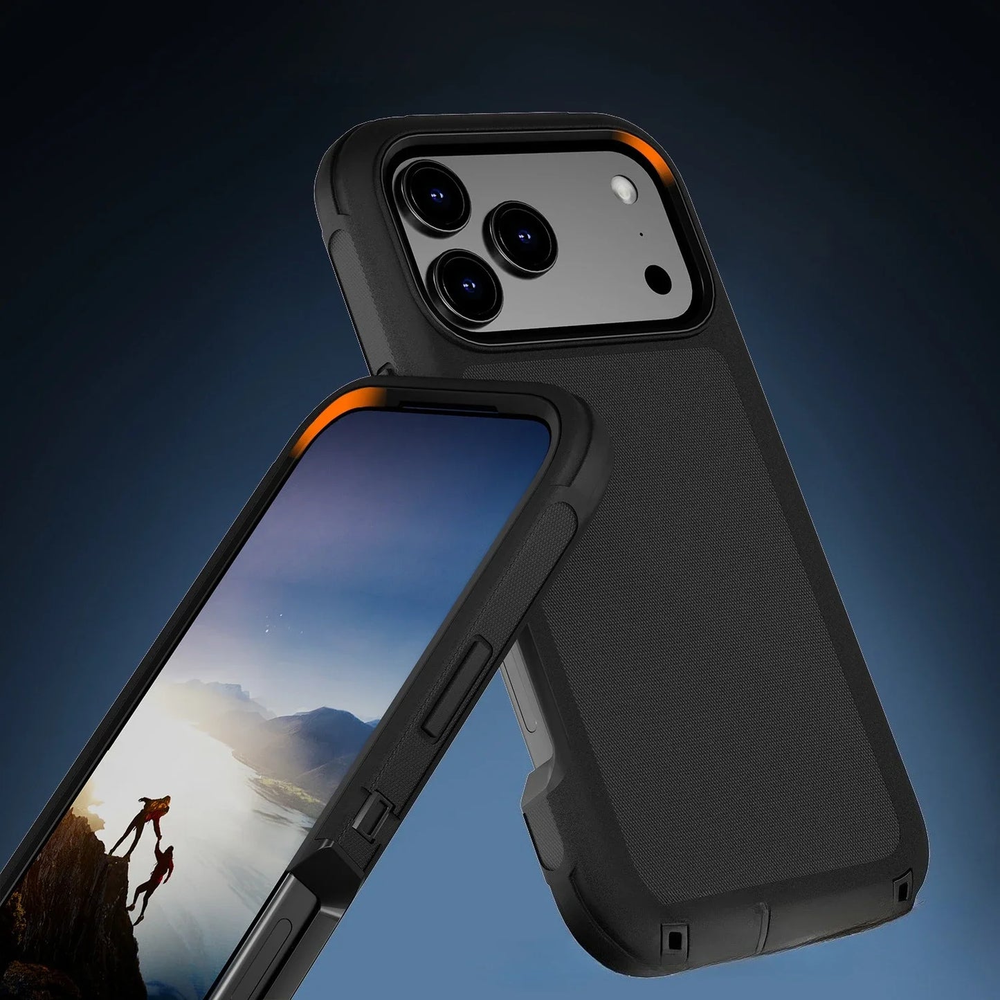 Multi-layer Heavy Mechanical Rugged Case For IPhone 17 Air 16 15 14 Plus 13 12 11 Pro Max With Clip OTT-Box Anti-Drop Back Cover