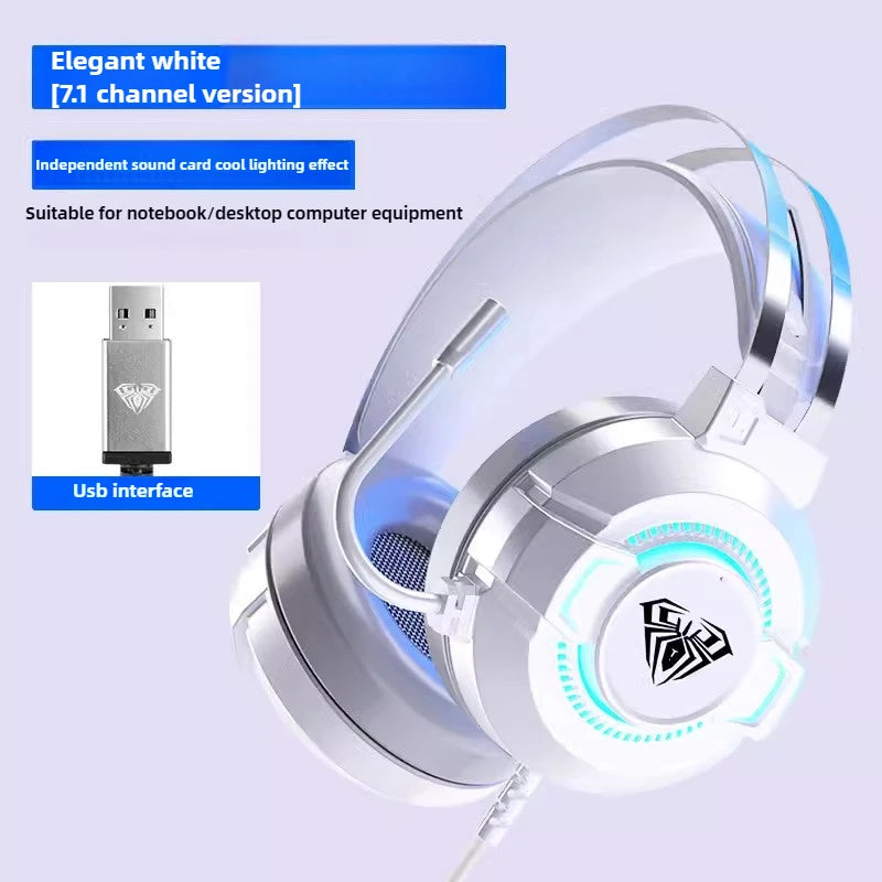 AULA gamer USB Headset 7.1 Channel Wired Headphone PC Laptop Computer gaming pc accessories computer office Gaming accessories