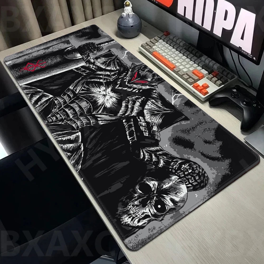 Guts sword in berserk Mouse Mat Berserk Guts Gamer Gaming Mouse Pad Computer Accessories Big Keyboard Laptop Padmouse Speed Desk