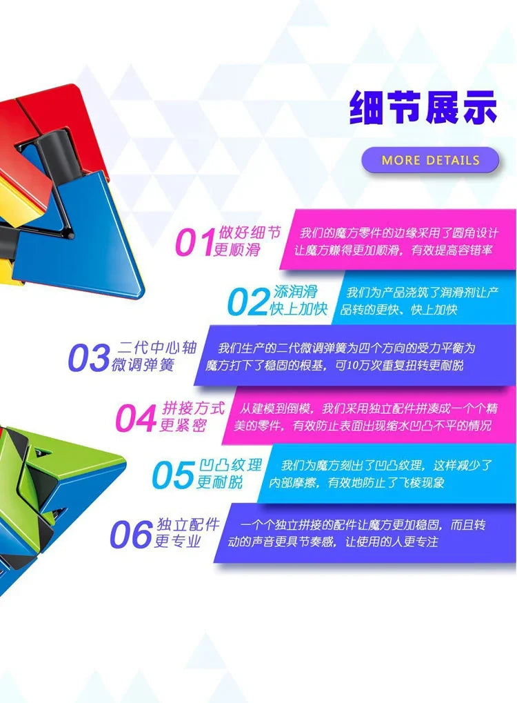 [ECube] Fanxin Duo Pyraminx Strange Shape Pyramid Magic Cube Brain Teaser Puzzle Educational Toy For Children