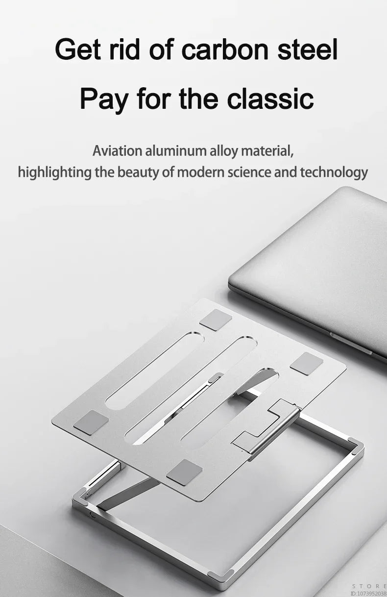 Laptop Stand Adjustable Aluminum Alloy Laptop Tablet Up To 17.3 Inch Laptop Portable Folding Stand Cooling Stand Support