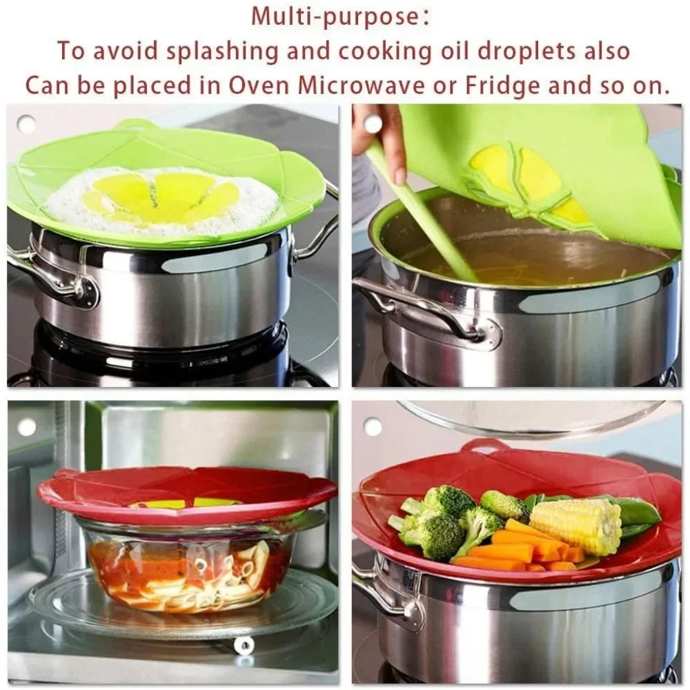 1Pcs Anti Overflow Boiling Protection Silicone Pot Lid Multifunctional Cooking Tool for Boiling Protection Kitchenware