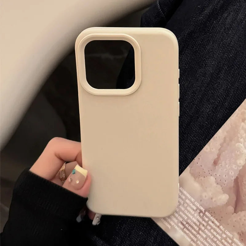 Dopamine-Inspired Silicone Solid Color Simple Fashion Phone Case for iPhone 17 Pro 16 Plus 16 Pro Max 15 14 13 12 11 Back Cover