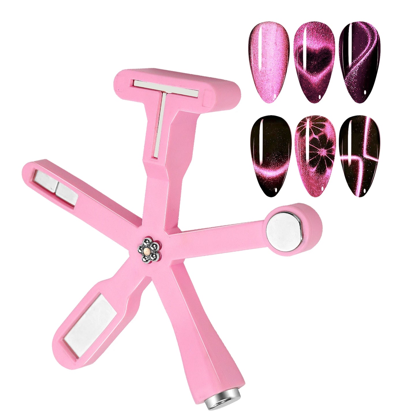 5/6 IN 1 Multi-function Cat Eye Magnetic Stick Nail Magnet Board For Nail Gel Polish Line Strip Effect Magic Nail Art Tools