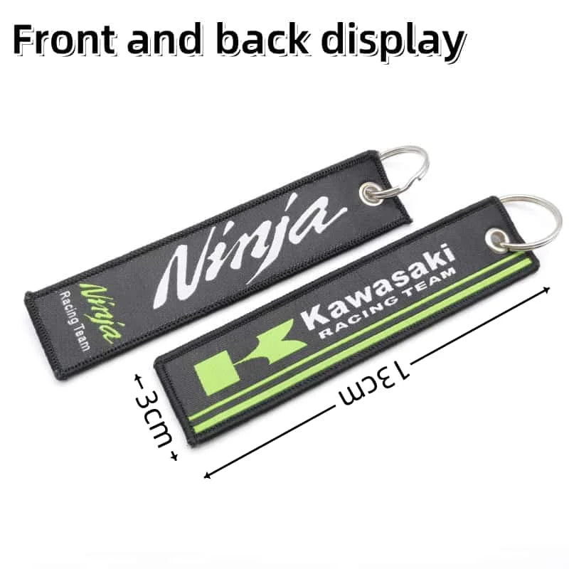 Kawasaki Motorcycle Embroidery Function Keychain