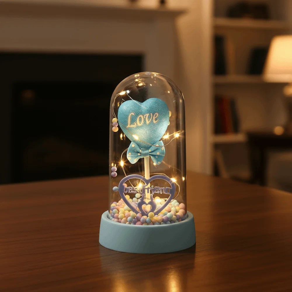 Creativity Transparent Glow Led Light Romantic Beautiful Valentine's Day Decorations Colorful Balls LED Love Lamp Wedding
