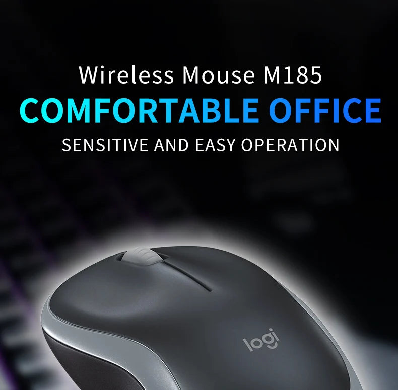 Logitech G304 M185 Eco-Friendly Wireless Mouse, Silent and Low Power, Ideal for Home, Office, and Study, Best Value Choice