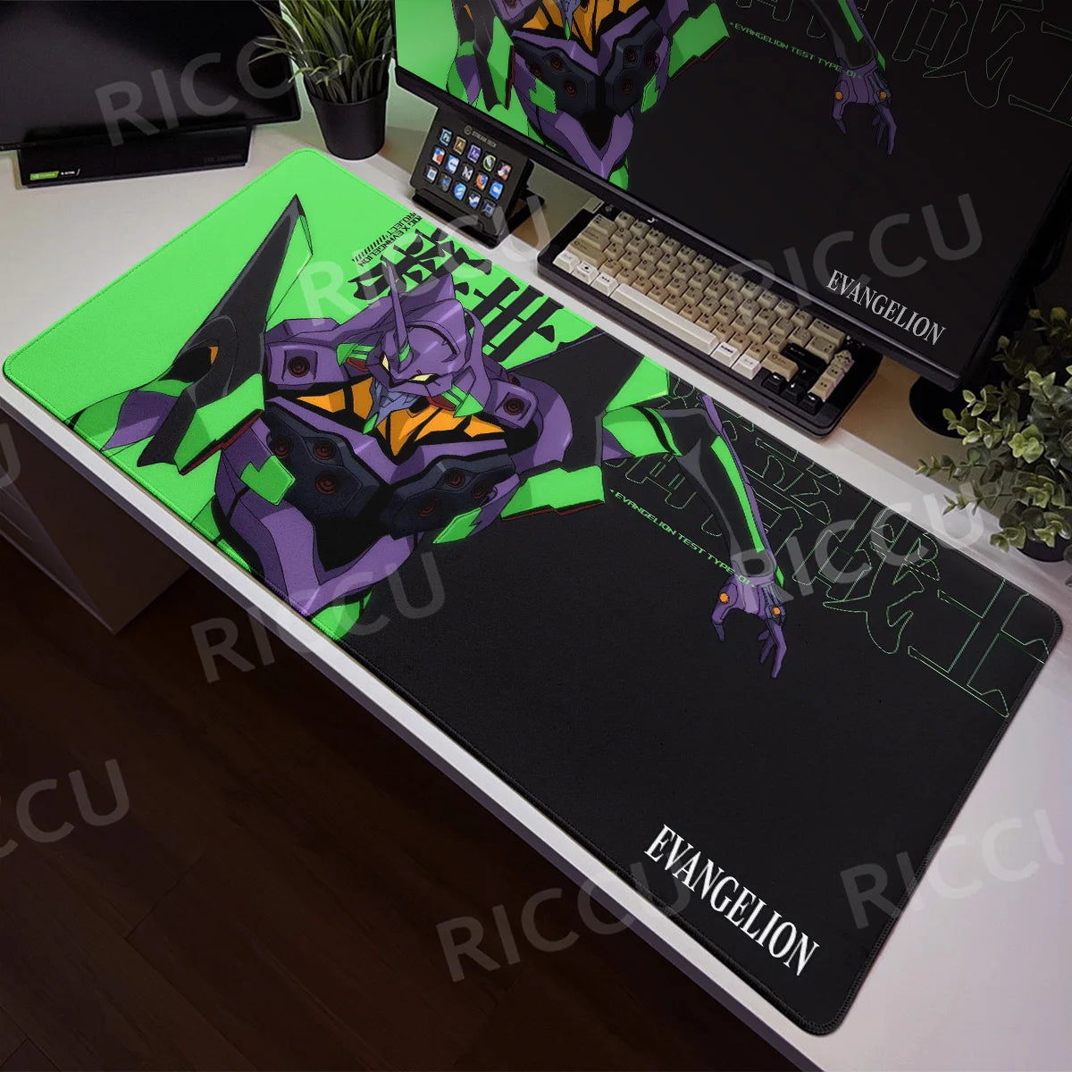 Large Mats E-E-Evangelione Mouse Pad Gamer Desk XXL Rug Office Accessories Computer Table Carpets Anime PC Gaming E-Sports Pads