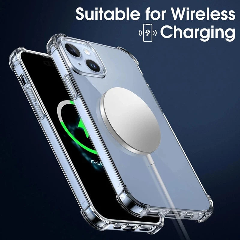 Shockproof Clear Phone Case For iPhone 15 14 11 13 12 Pro Max 7 8 Plus X XR XS Soft Silicone Protection Transparent Accessories