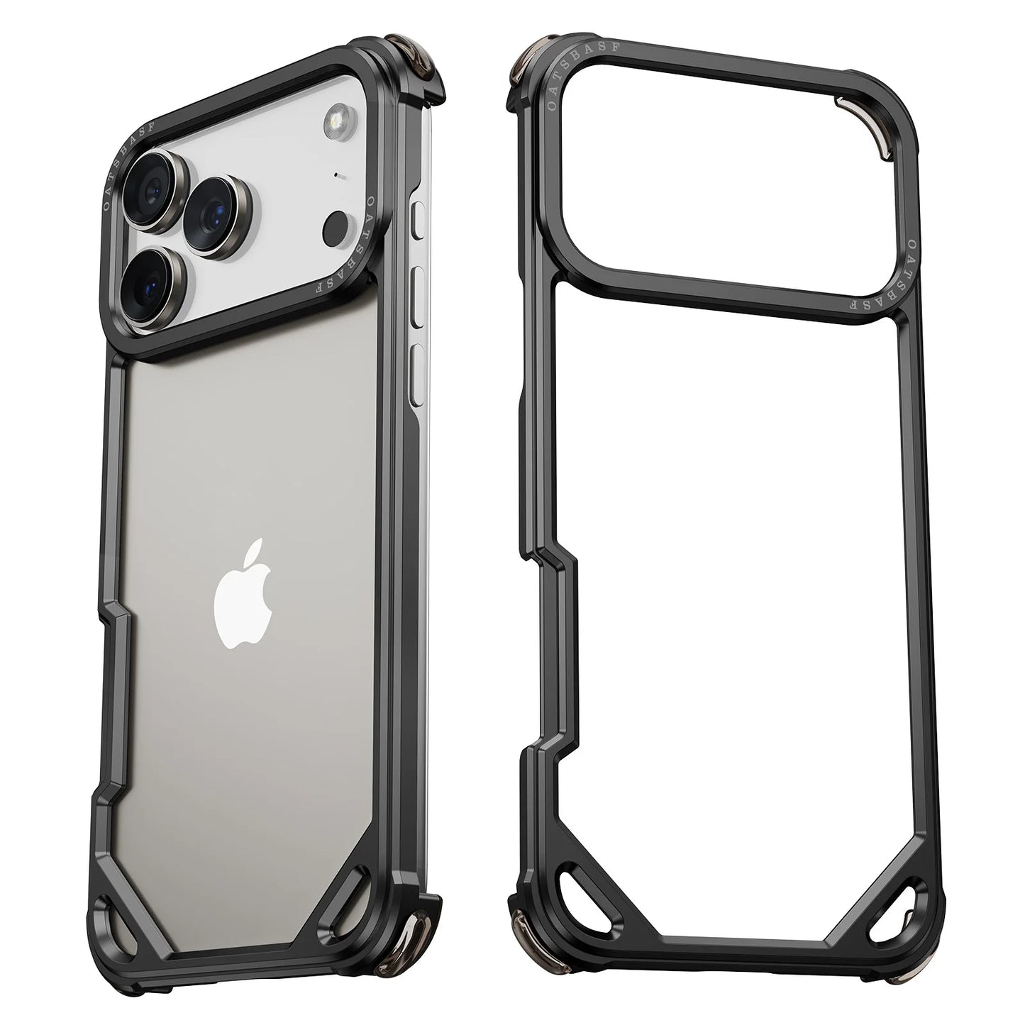Eary Frameless Case for iPhone 17 Pro Max 17 Air Magsafe Metal Shockproof Protective Phone Cover Aluminum Alloy Anti-Drop Shells