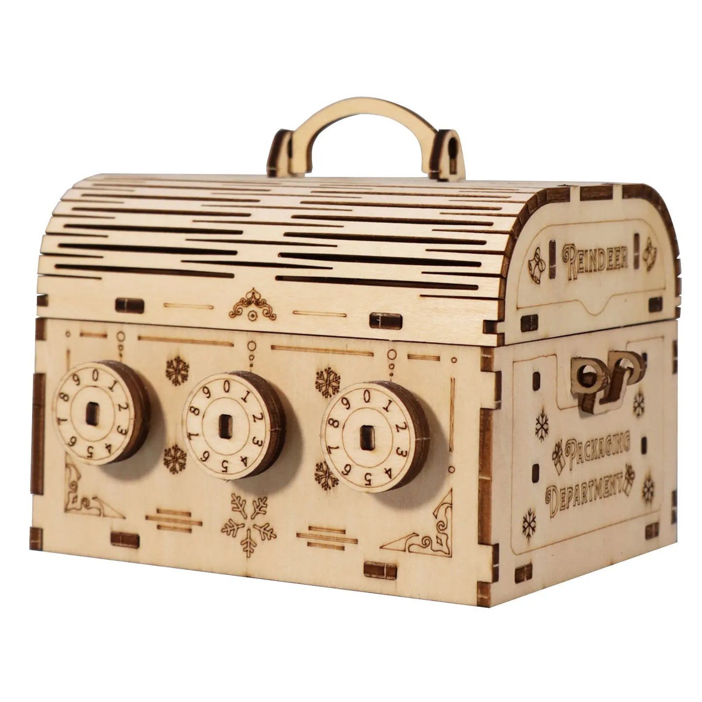 3D Wooden Puzzle DIY Treasure Box Model Kits Brain Teaser Projects for Adult Christmas Gifts