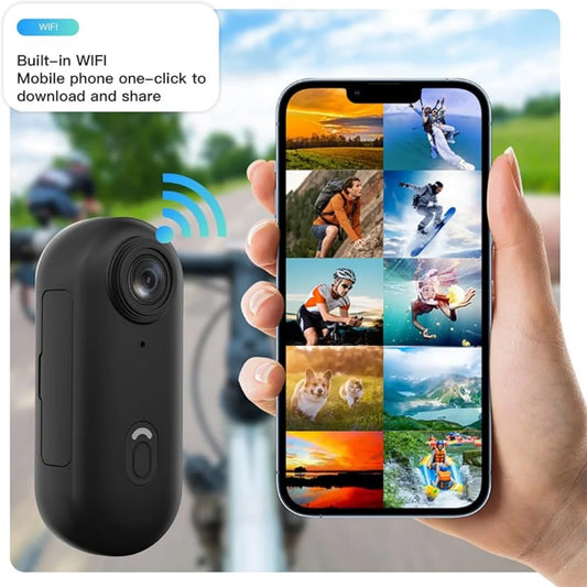 4K Thumb Action Camera Pocket POV Cam Portable Body Recording Wearable Camera WiFi Waterproof Mini Camera Helmet Bicycle Sports