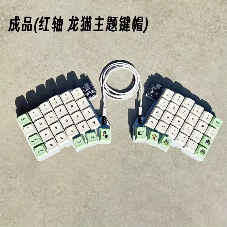 Silakka54 Ergonomic Split Mechanical Keyboard Hot Swappable QMK VIAL Programmable RP2040 Zero for PC Gaming Custom Keyboard Gift