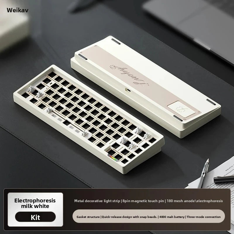 Weikav Lucky65 V3 3 Mode Mechanical Keyboard Kit Aluminum Wireless Gaming Keyboard 60% Bluetooth 2.4G RGB Hotswap PC Gamer Gifts