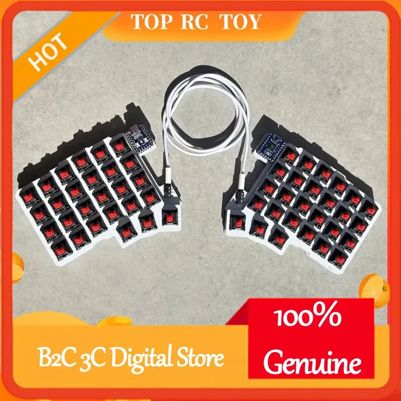 Silakka 54 Ergonomic Split Keyboard Wired Hot Swap QMK/VIAL RP2040zero Customizable PC Gaming Keyboard Accessories