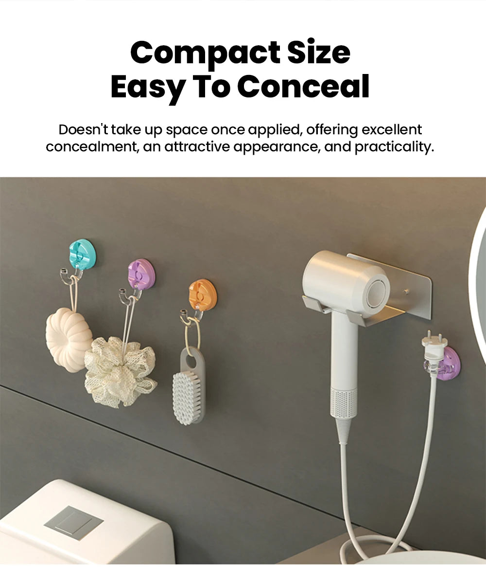 Magnetic Clip Cable Organizer Hook Smooth Adjustable Acrylic Universal Winder Under Desk Management Wire Keeper Cable